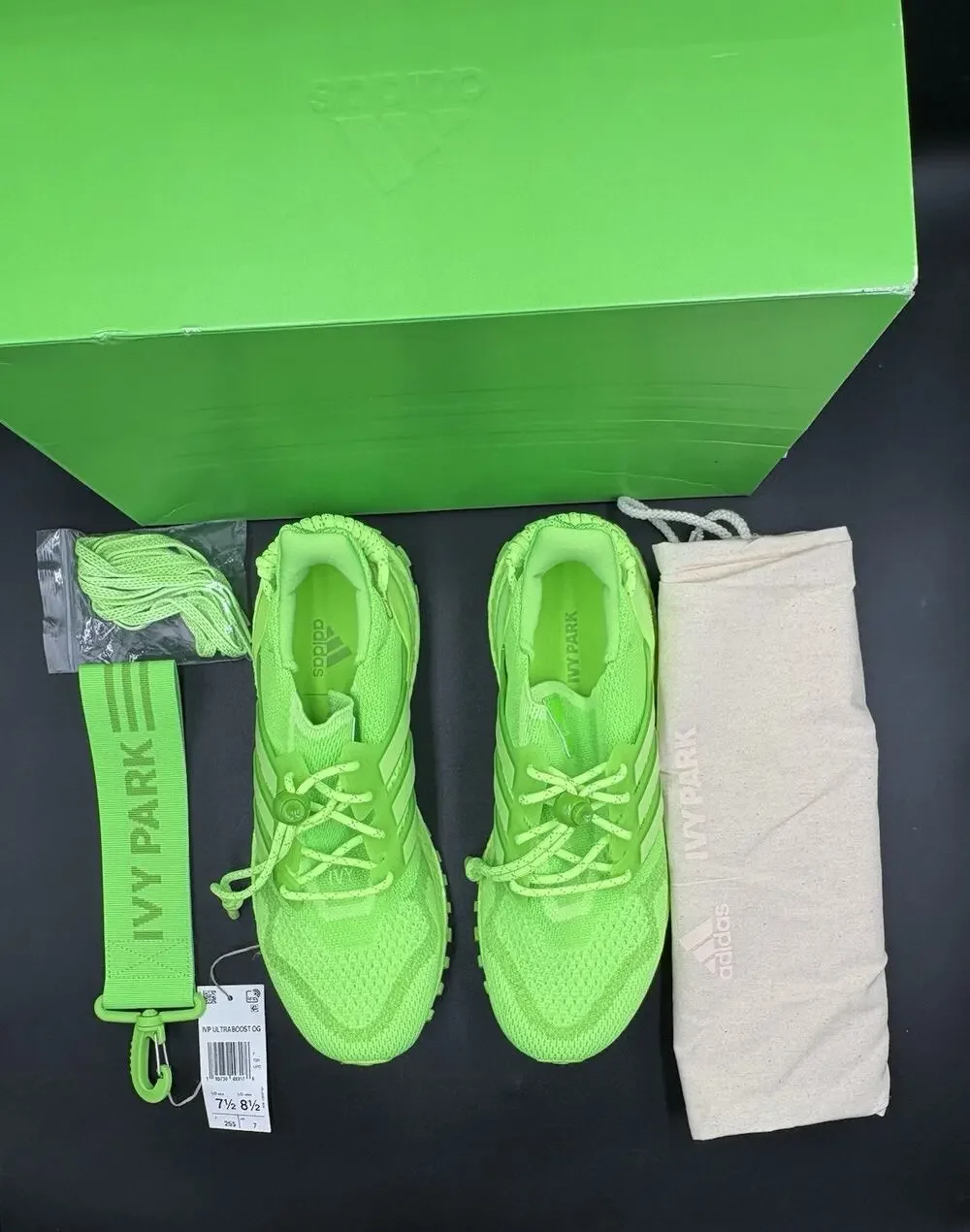 Adidas Ivy Park UltraBoost OG Green GZ2228 Sz 7.5 Complete